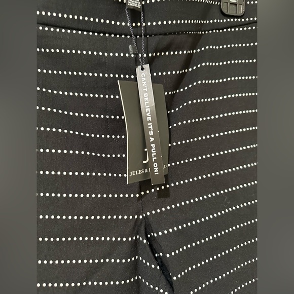 Jules & Leopold pull on capri stretch fitted dotted work business pants bottoms - Picture 7 of 16